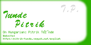 tunde pitrik business card